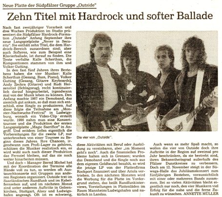 DIE RHEINPFALZ (02.09.1988) DIE RHEINPFALZ (02.09.1988)